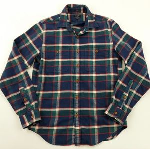 J. Crew Flannel Shirt Slim Fit Small Blue